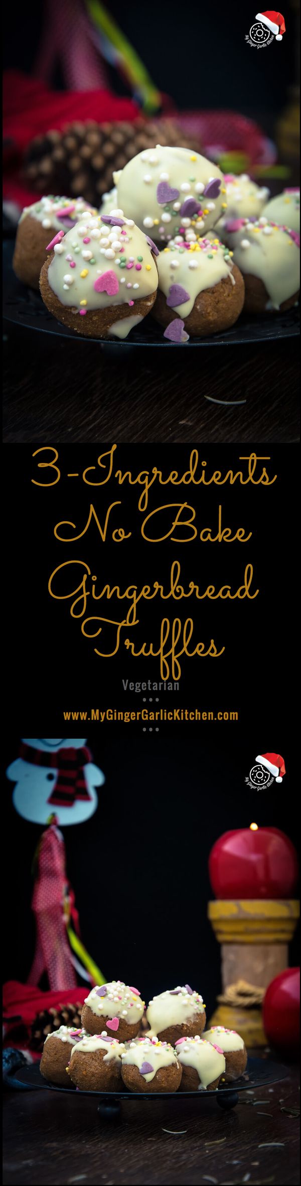 3- Ingredients No Bake Gingerbread Truffles | Video