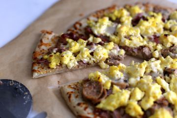 3 Meat Breakfast Pizza