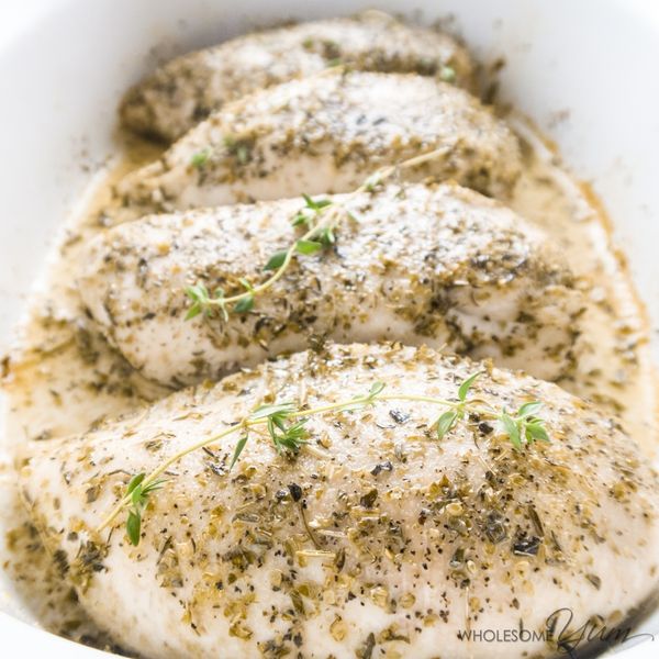 3-Step Juicy Italian-Seasoned Baked Chicken (Paleo, Low Carb