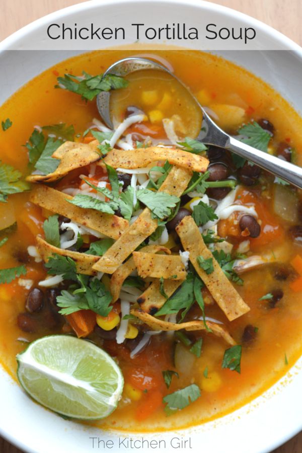 30 Minute Chicken Tortilla Soup