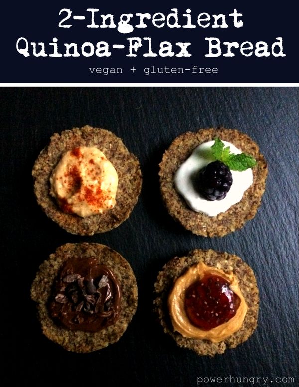 #38: 2-Ingredient Quinoa Flax Bread Minis (vegan + glutenfree