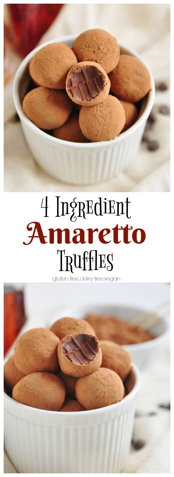 4 Ingredient Amaretto Truffles