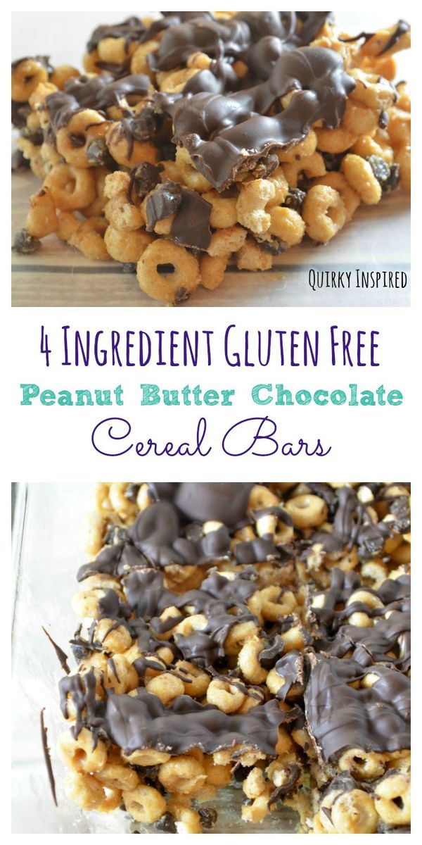 4 Ingredient Gluten Free Dark Chocolate Peanut Butter Bars