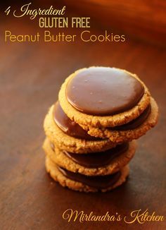 4 Ingredient Gluten FreePeanut Butter Cookies