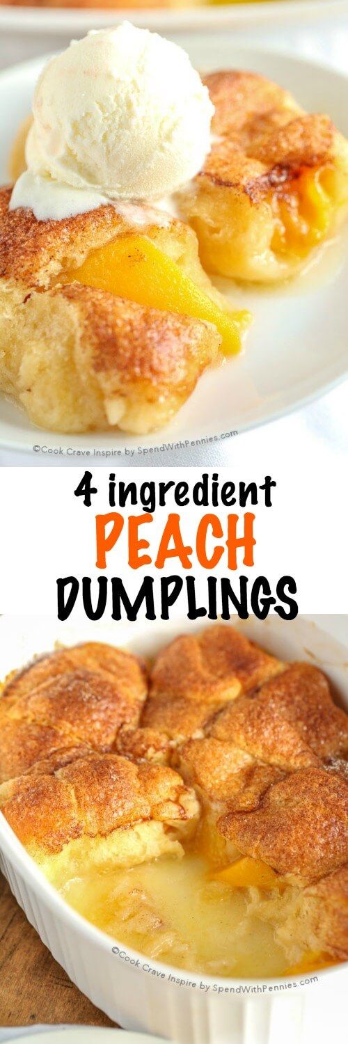 4 Ingredient Peach Dumplings