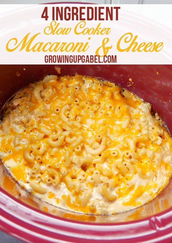 4 Ingredient Slow Cooker Mac and Cheese