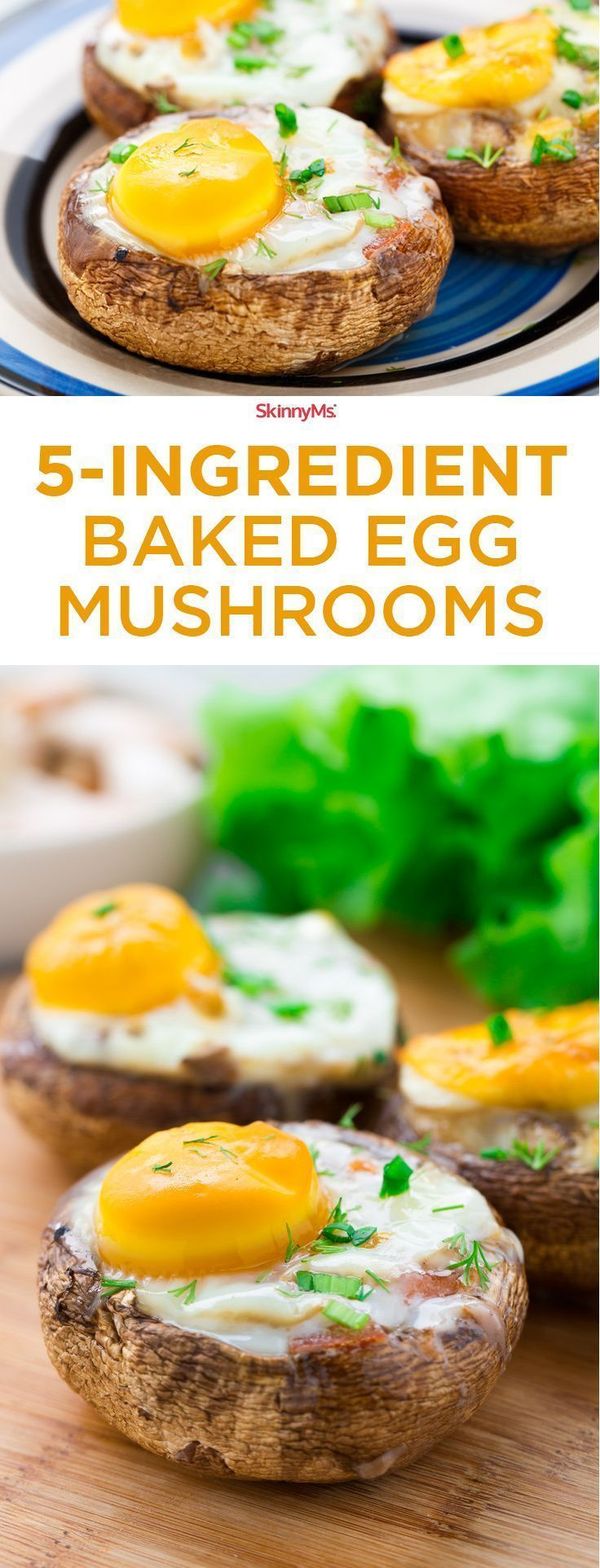 5-Ingredient Baked Egg Mushrooms