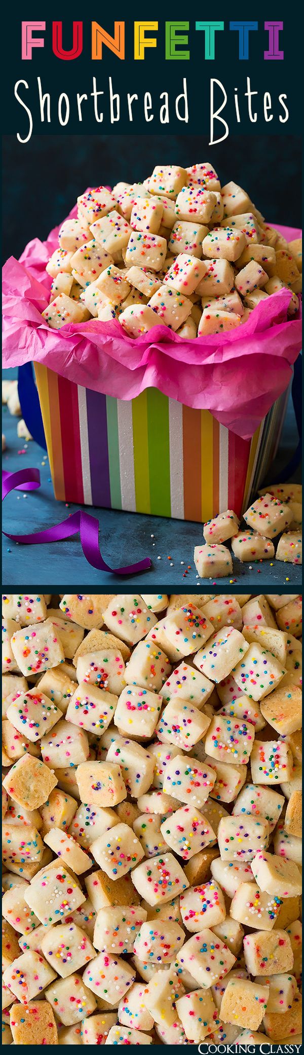 5 Ingredient Funfetti Shortbread Bites