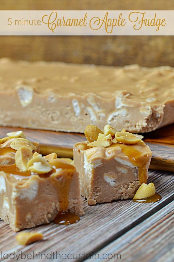 5 Minute Caramel Apple Fudge