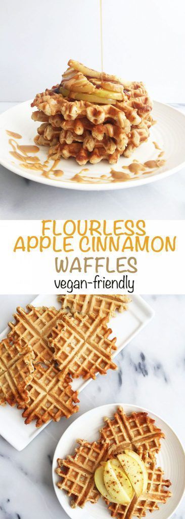 6-ingredient Flourless Apple Cinnamon Waffles