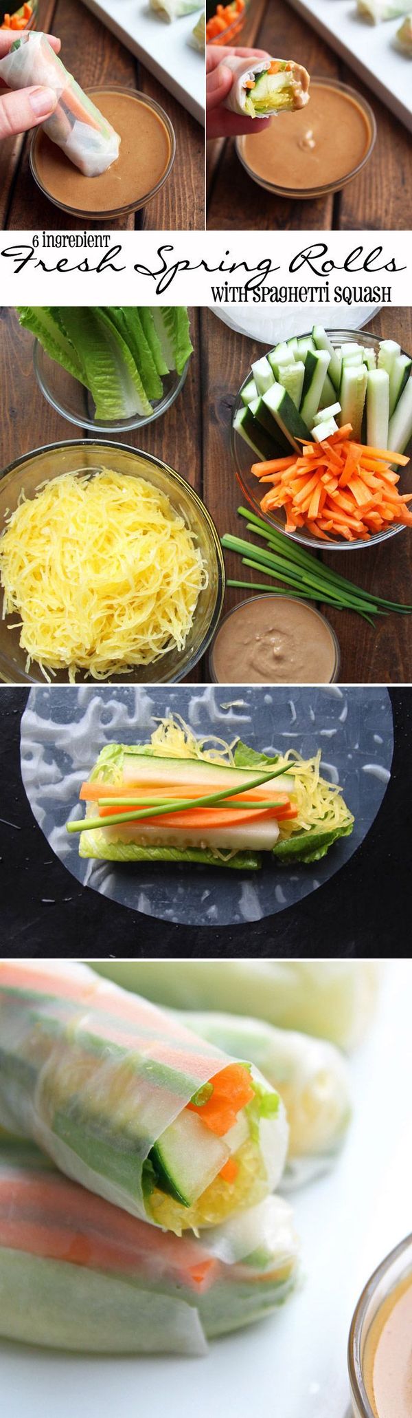 6-Ingredient Fresh Spring Rolls with Spaghetti Squash