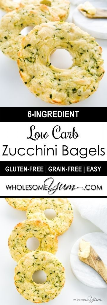 6-Ingredient Zucchini Bagels (Low Carb, Gluten-free