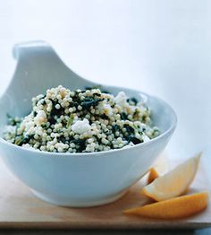 Acini de Pepe with Spinach and Feta