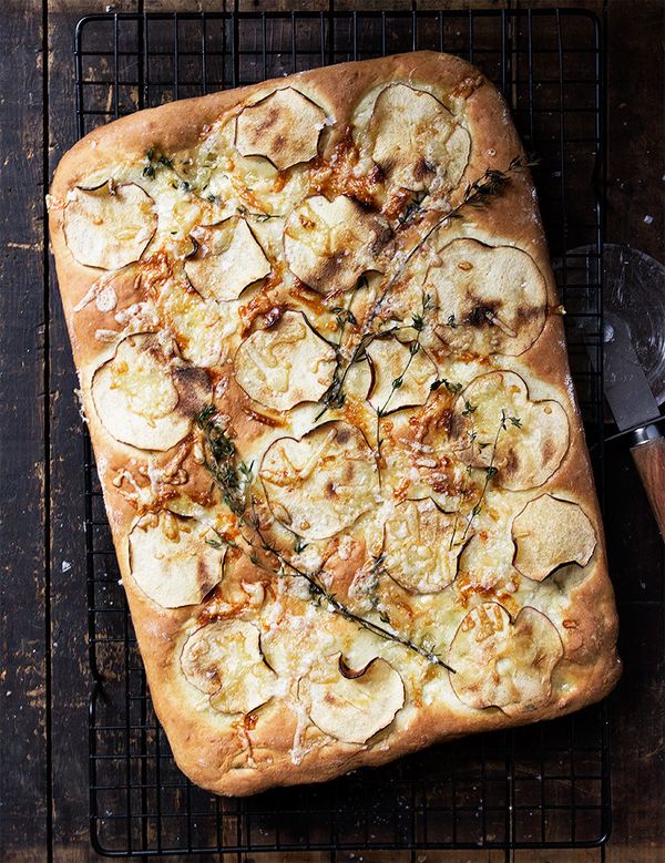 Aged Cheddar and Apple Focaccia