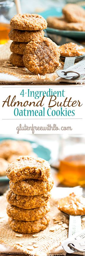 Almond Butter Oatmeal Cookies