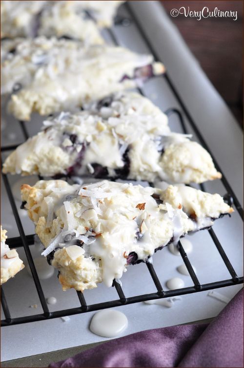 Almond-Coconut Blueberry Scones