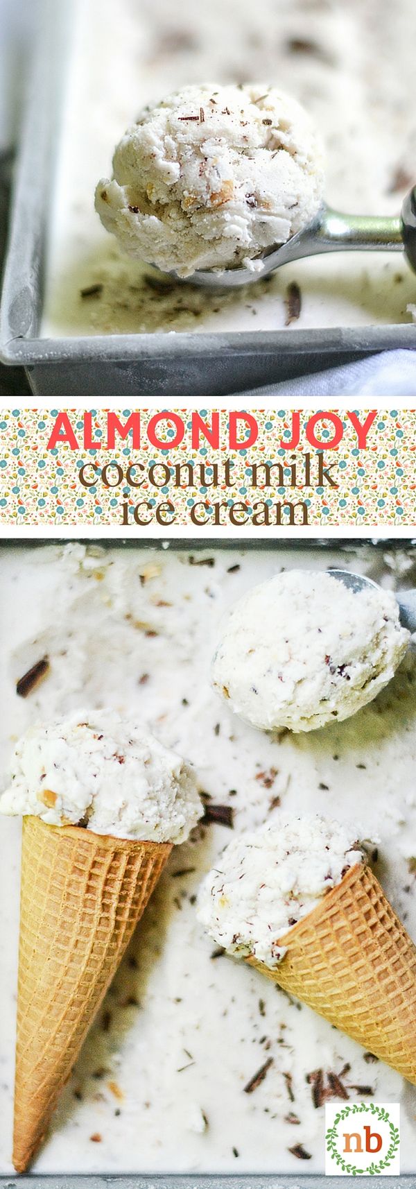 Almond Joy Coconut milk ice cream