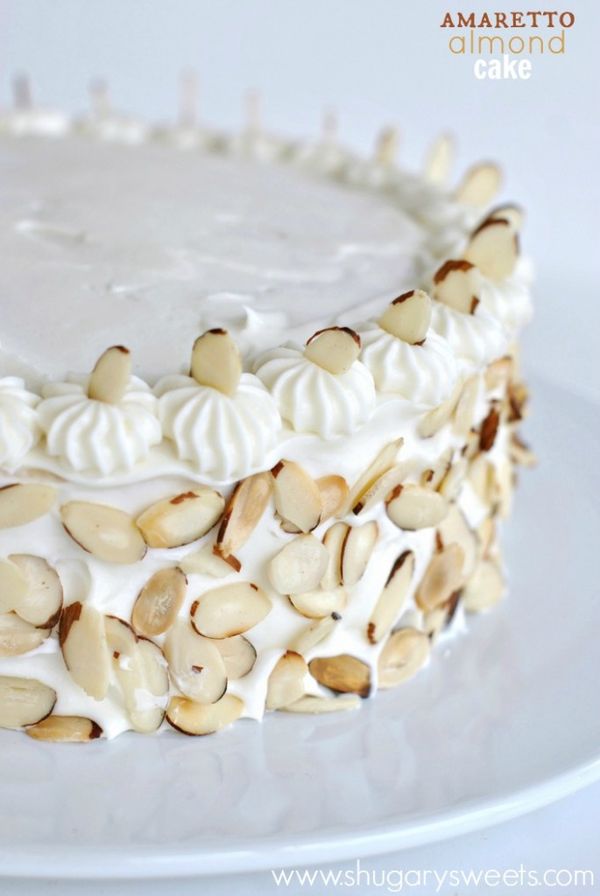 Amaretto Almond White Cake