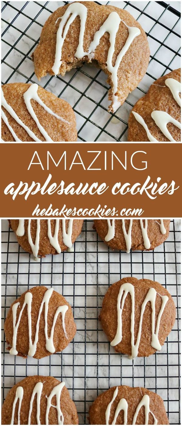 Amazing Applesauce Cookies- Soft, Moist & Low Fat