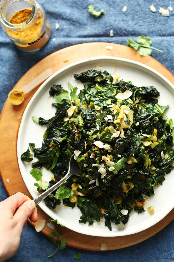 Amazing Coconut Curried Greens