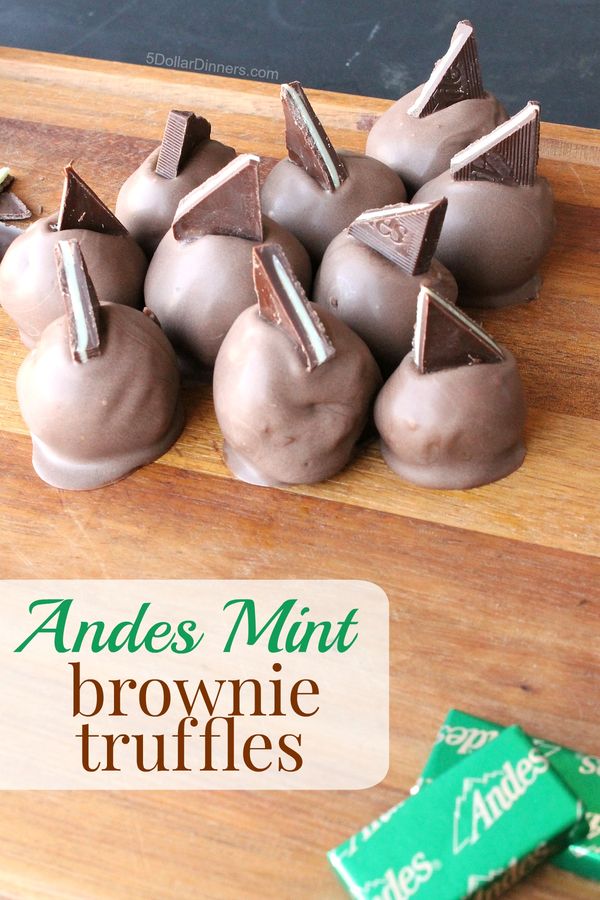 Andes Mint Brownie Truffles