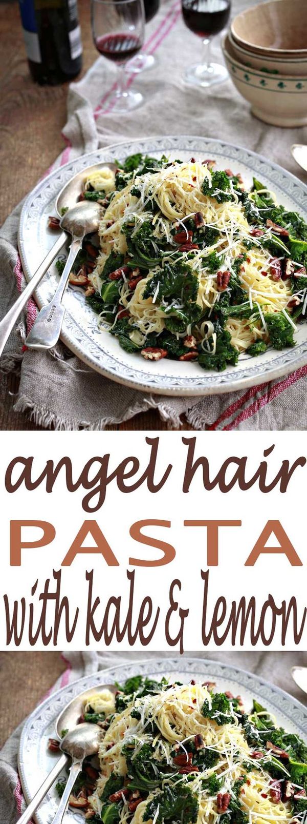 Angel Hair Pasta with Kale and Lemon
