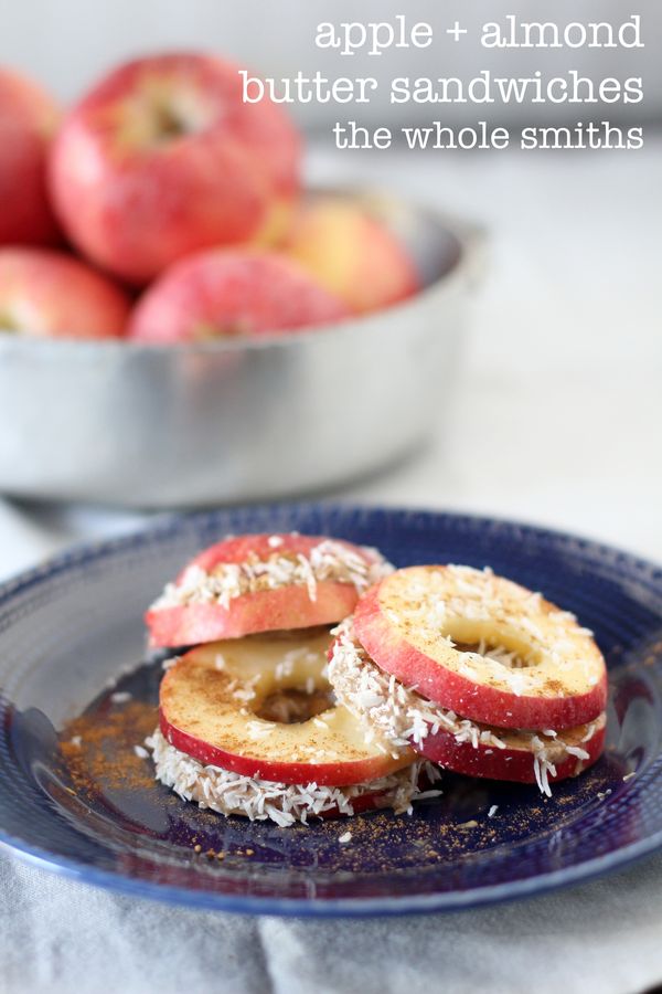 Apple + Almond Butter Sandwiches