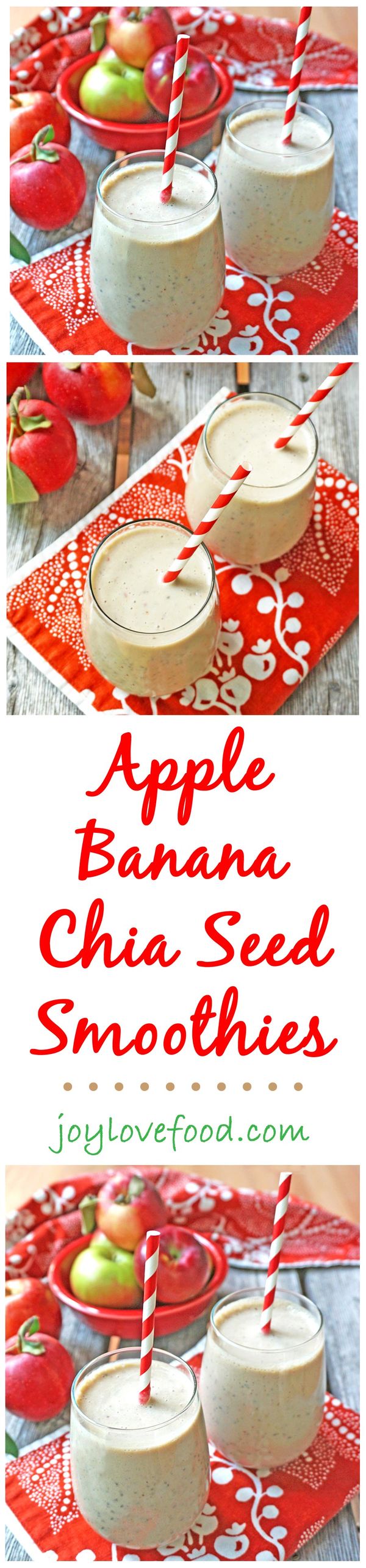 Apple Banana Chia Seed Smoothies