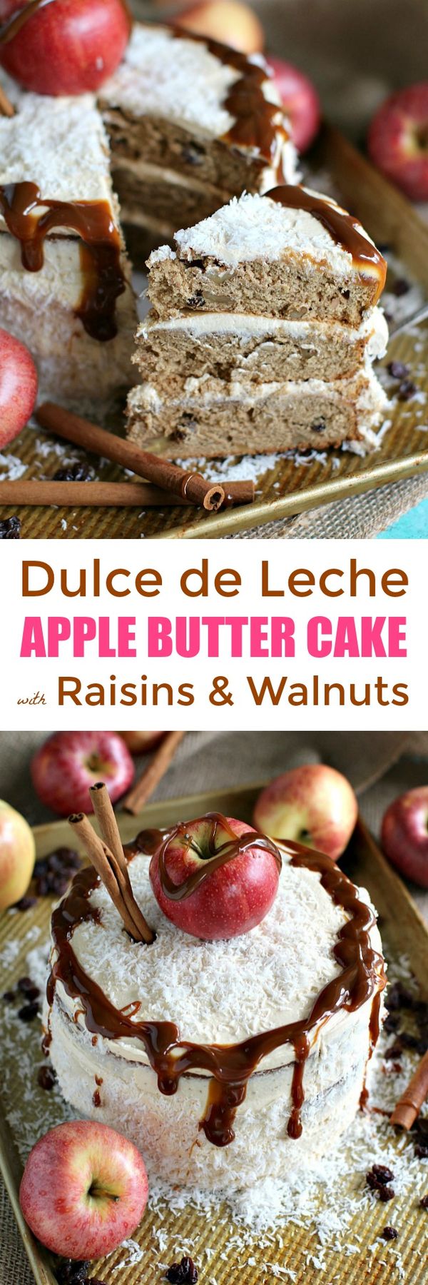 Apple Butter Cake with Dulce de Leche Buttercream