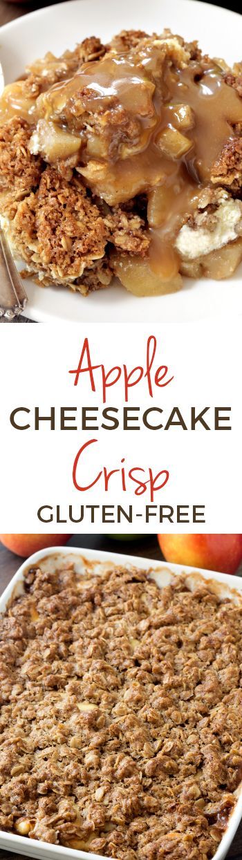 Apple Cheesecake Crisp (gluten-free, 100% whole grain