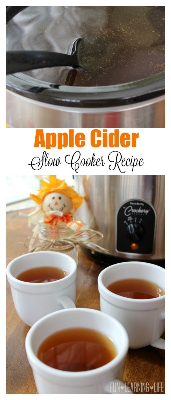 Apple Cider Slow Cooker Recipe! Easy To Make With Only 4 Ingredients