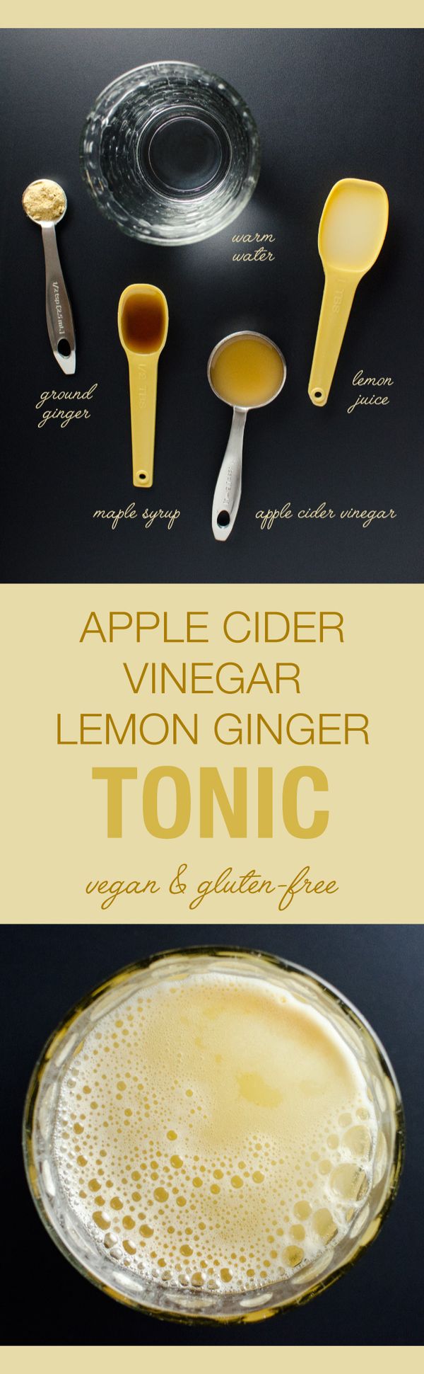 Apple Cider Vinegar Lemon Ginger Tonic