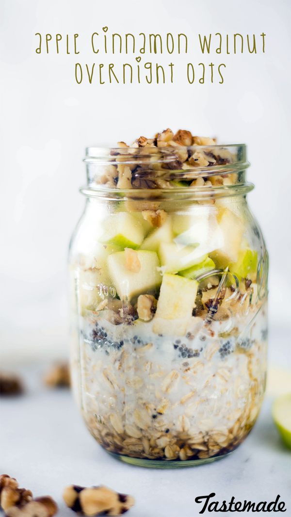 Apple Cinnamon Walnut Overnight Oats