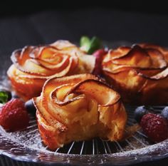 Apple Cream Cheese Rose Tarts