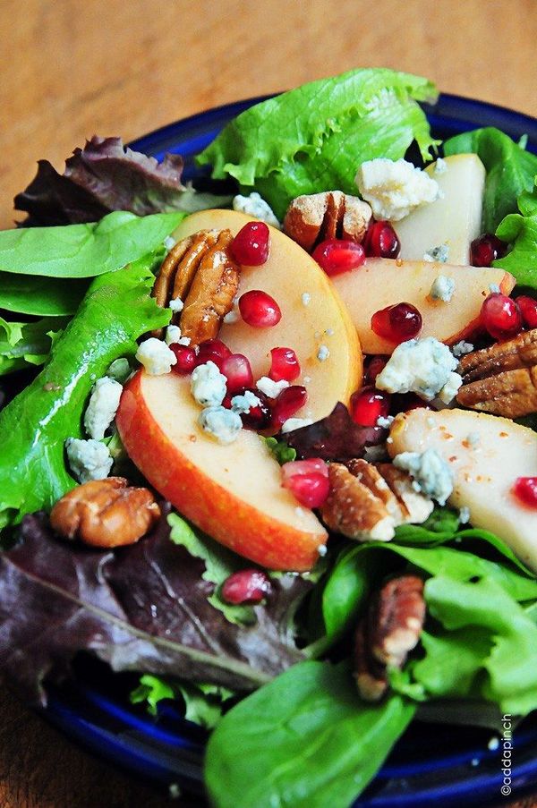 Apple Pear Salad with Pomegranate Vinaigrette