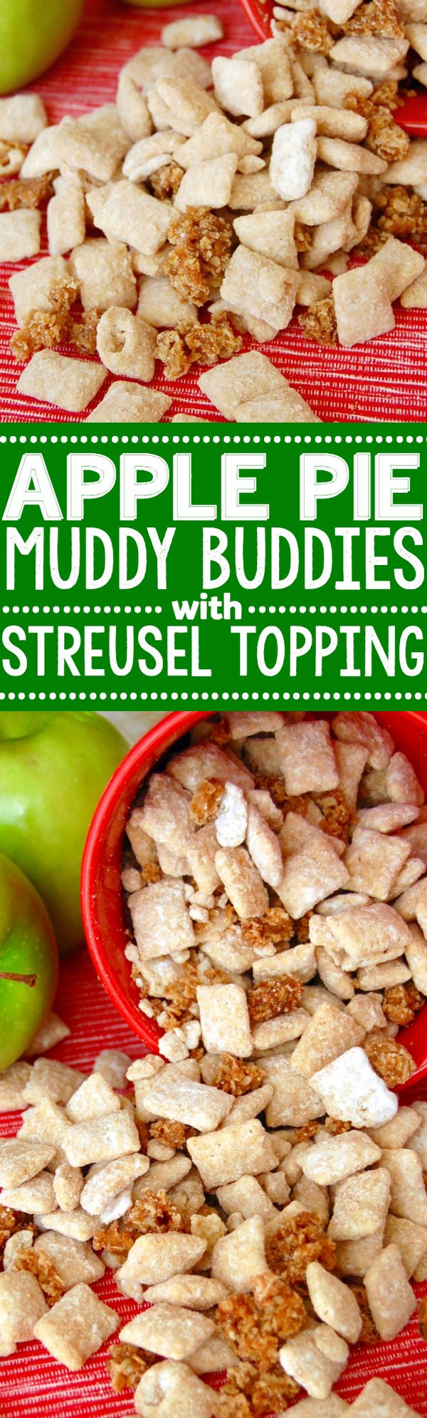 Apple Pie Muddy Buddies with Streusel Topping