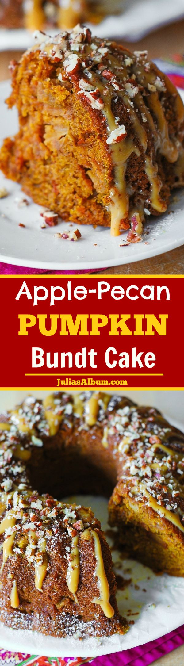 Apple pumpkin bundt cake