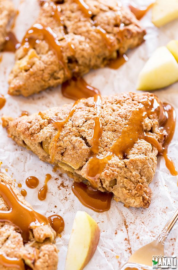 Apple Salted Caramel Scones