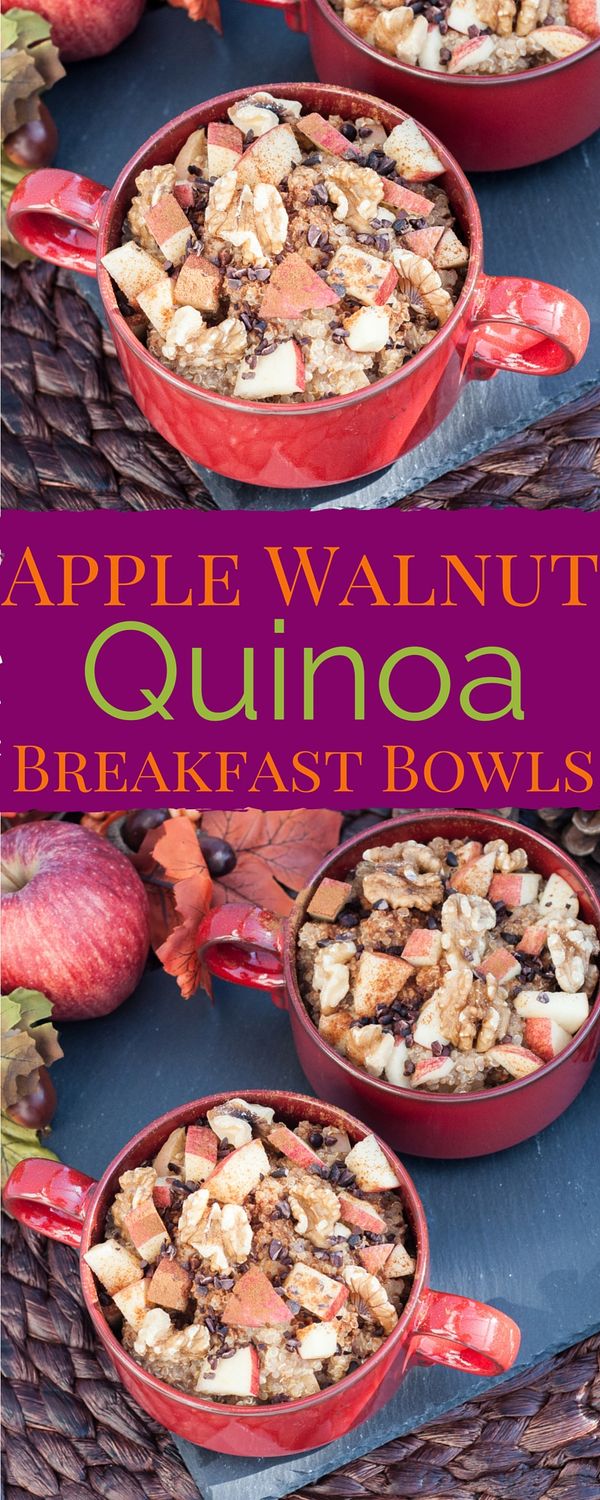 Apple Walnut Quinoa Breakfast Bowl