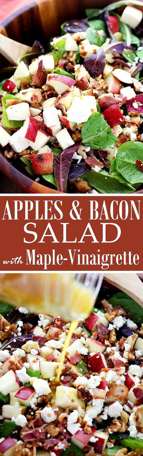 Apples and Bacon Salad with Maple-Balsamic Vinaigrette