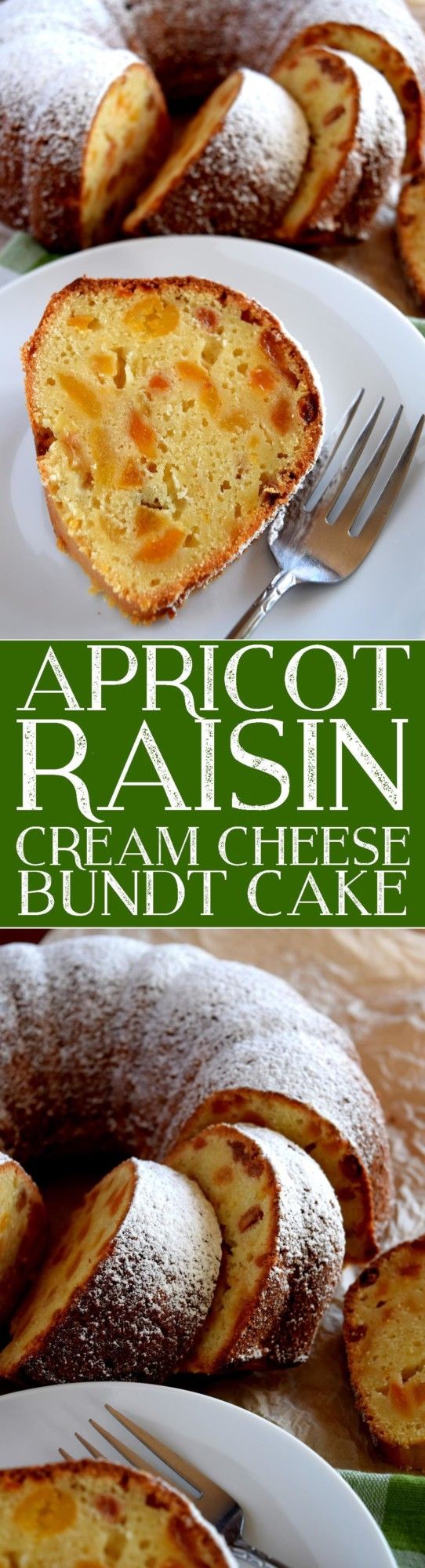 Apricot Raisin Cream Cheese Bundt Cake