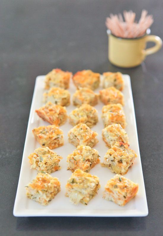 Artichoke Cheddar Squares