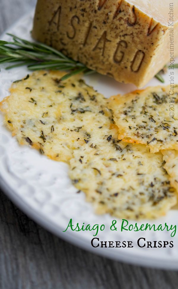 Asiago & Rosemary Cheese Crisps