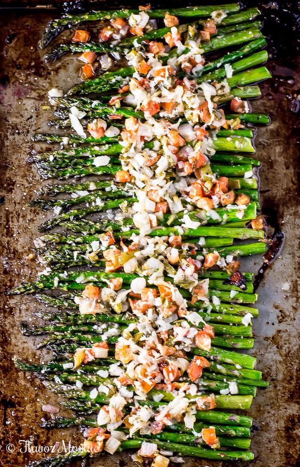 Asiago Bruschetta Roasted Asparagus