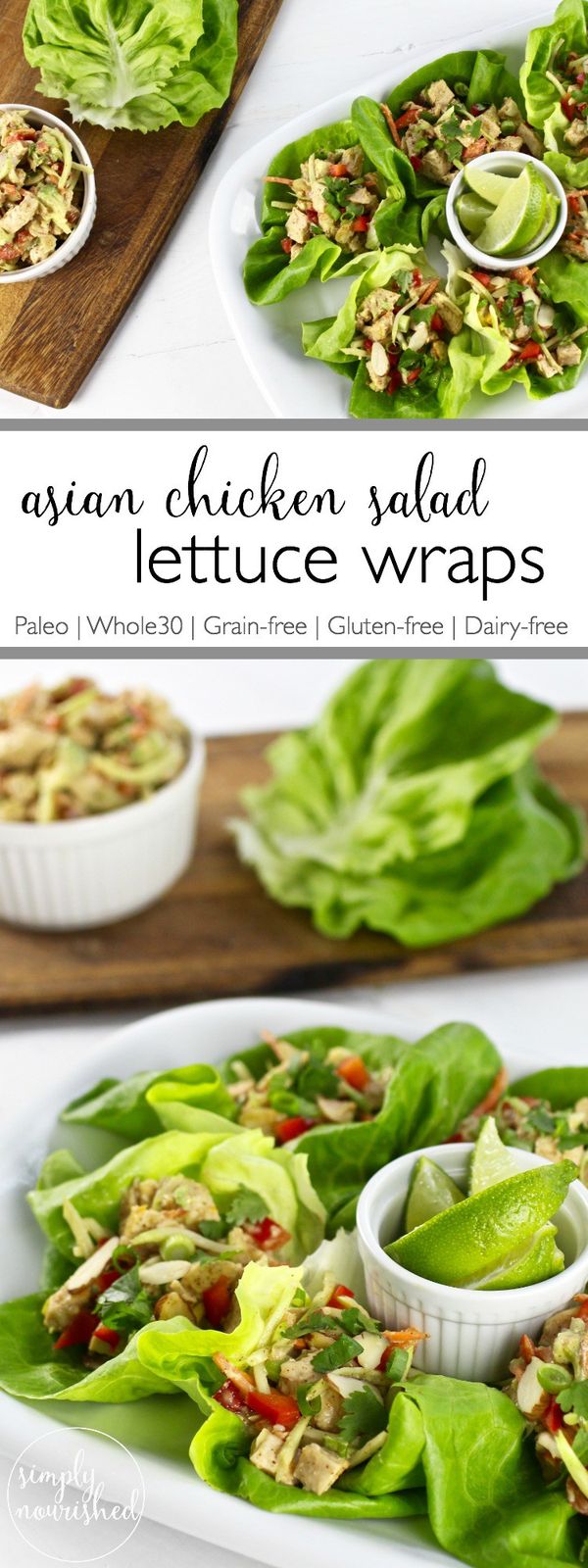 Asian Chicken Salad Lettuce Wraps