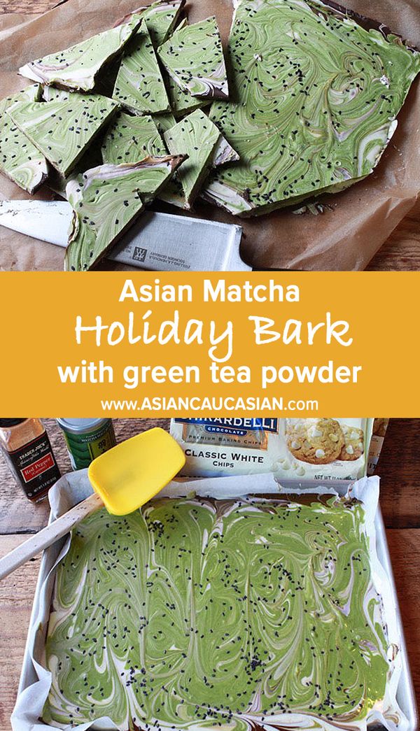 Asian Matcha Holiday Bark