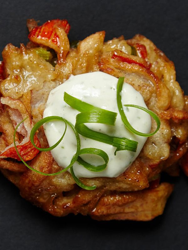 Asian Mock Crab Red Potato Latkes