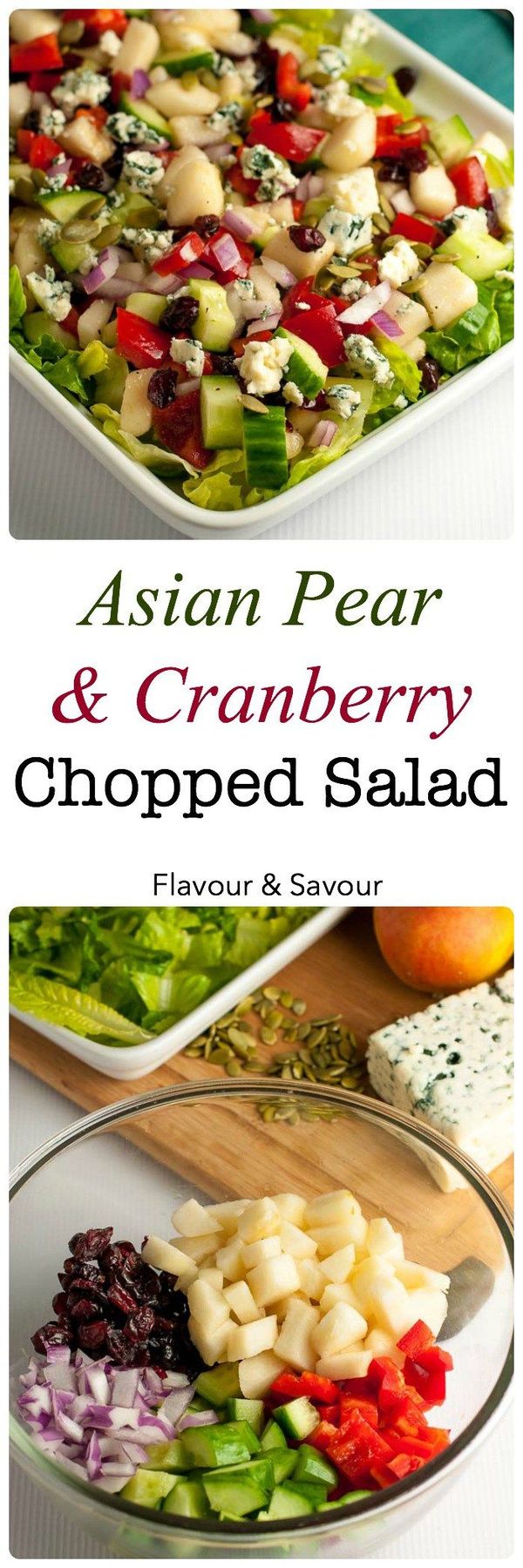 Asian Pear and Cranberry Chopped Salad