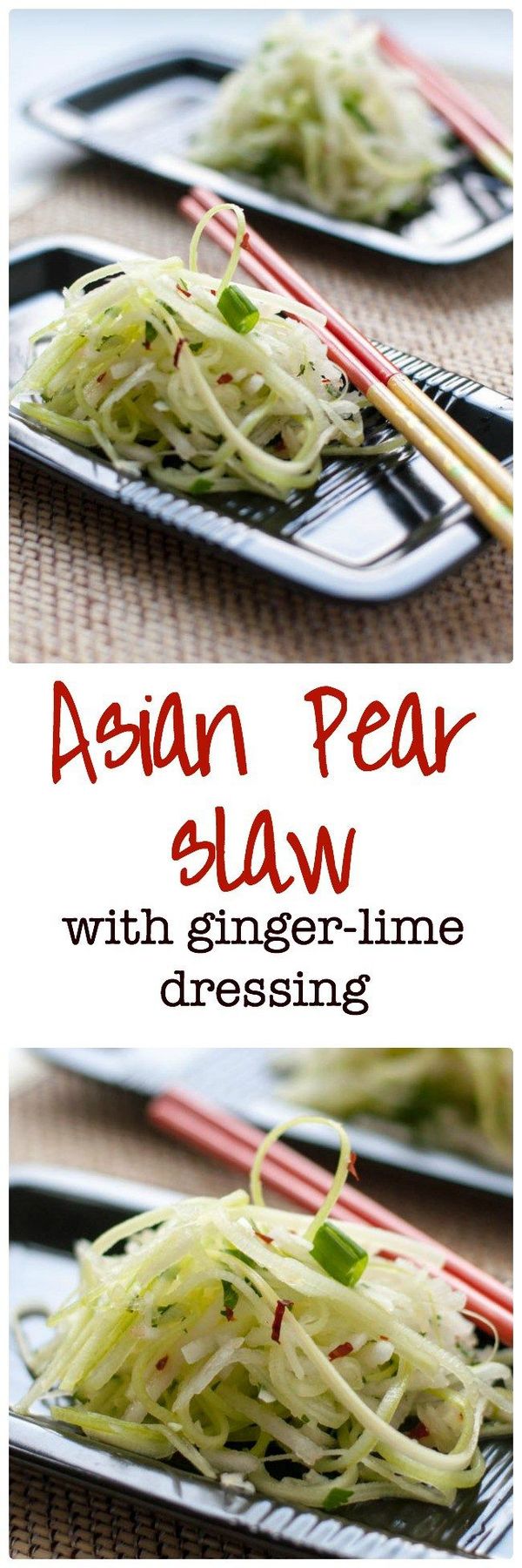 Asian Pear Slaw with Ginger and Lime