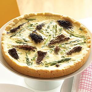 Asparagus and Morel Quiche